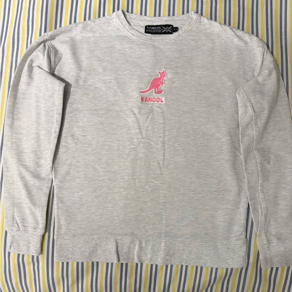 NWOT Kangol Long Sleeve Sweater shirt with Pink Emblem